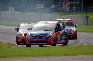 Glenn Nixon's Honda Fit, Ron Yarab's Honda Civic Si and Andrei Kisel's MINI Cooper