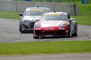 Corey Fergus' Porsche Cayman and Jeff Ricca's Hyundai Genesis Coupe 2.0T