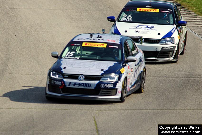 Jeff Altenburg's VW Jetta GLI and Mikey Taylor's VW Jetta GLI