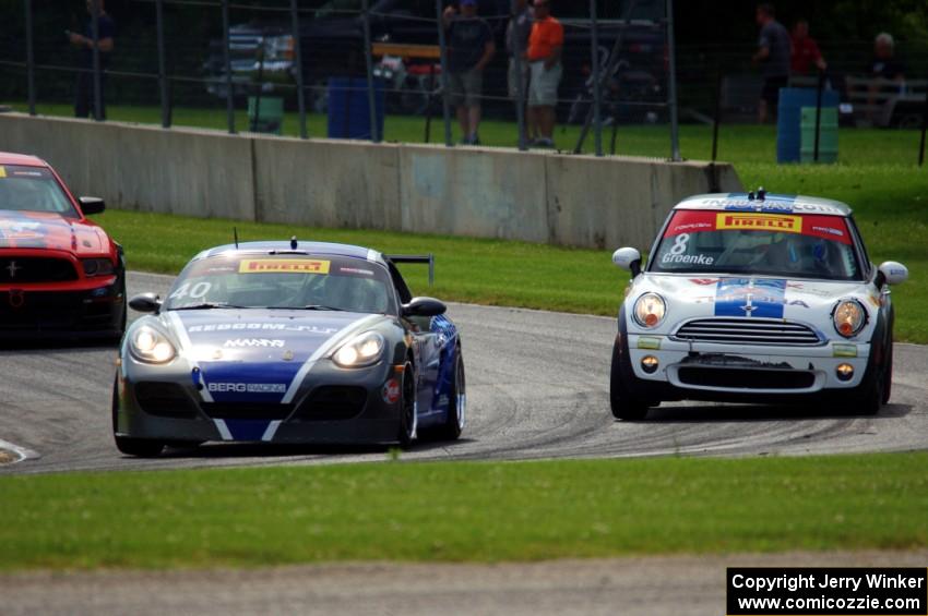 John Weisberg's Porsche Cayman and P.J. Groenke's MINI Cooper