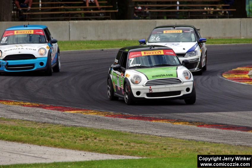 Jason Fichter's MINI Cooper, Mikey Taylor's VW Jetta GLI and Tom Noble's MINI Cooper