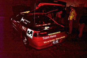 Scott Harvey, Jr. / Jeff Hribar Eagle Talon TSi heads through the tech shed.