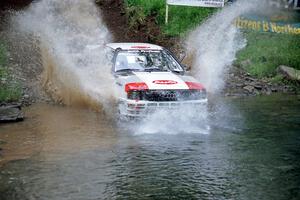 Bruno Kreibich / Rod Hendricksen Audi Quattro at the flying finish of Stony Crossing, SS1.