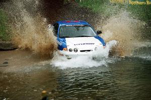 Tim O'Neil / Georgio Cerboncini Hyundai Tiburon at the flying finish of Stony Crossing, SS1.