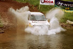 William Tremmel / Peter Coleman VW GTI at the flying finish of Stony Crossing, SS1.