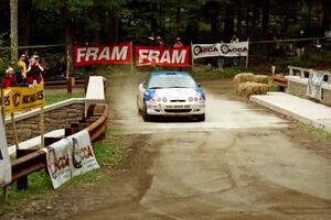 Noel Lawler / Michael Fennell Hyundai Tiburon comes through the spectator area at Phasa, SS4.