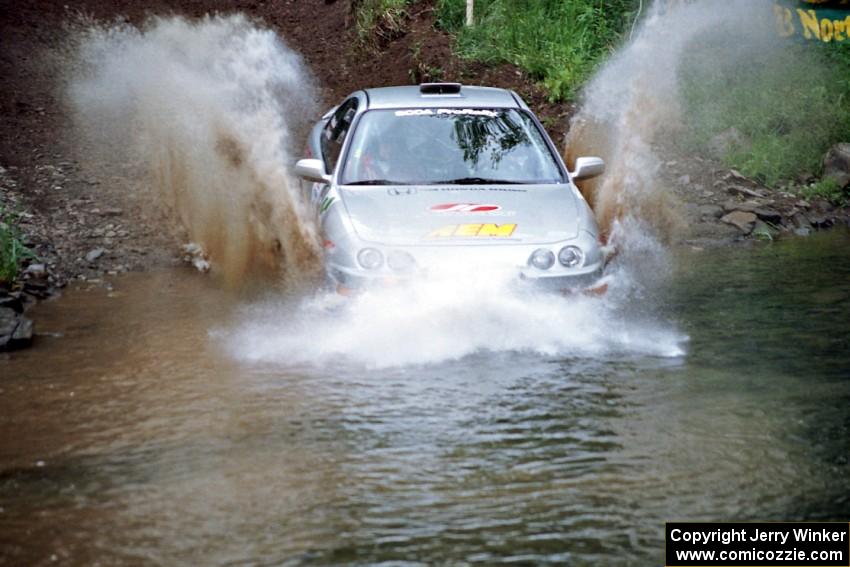 Bryan Hourt / Drew Ritchie Acura Integra GS-R at the flying finish of Stony Crossing, SS1.