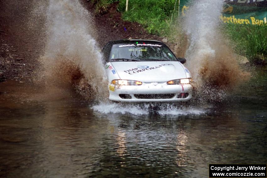 Paul Dubinsky / Yvon Dubinsky Eagle Talon at the flying finish of Stony Crossing, SS1.