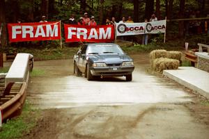 Mike Hurst / Rob Bohn Ford Mustang comes through the spectator area at Phasa, SS4.