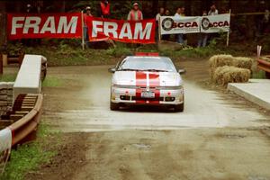 Bruce Perry / Phil Barnes Eagle Talon comes through the spectator area at Phasa, SS4.