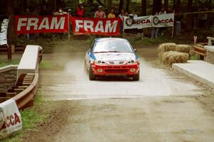 Malachy Crawford / Mark McAllister Hyundai Elantra comes through the spectator area at Phasa, SS4.