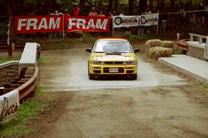 Randy Zimmer / Peter Watt Subaru Impreza comes through the spectator area at Phasa, SS4.