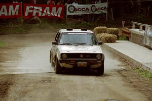 Jon Hamilton / Josh Westhoven VW Rabbit comes through the spectator area at Phasa, SS4.