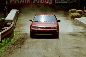 Charles Sherrill / Bryan O'Neal Honda CRX Si comes through the spectator area at Phasa, SS4.