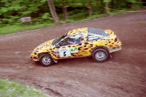 Doug Shepherd / Pete Gladysz Mitsubishi Eclipse at the first hairpin on Colton Stock, SS5.