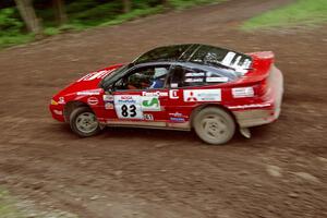 Mark Utecht / Brenda Lewis Mitsubishi Eclipse GSX at the first hairpin on Colton Stock, SS5.