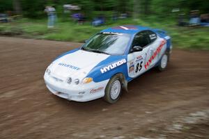 Tim O'Neil / Georgio Cerboncini Hyundai Tiburon at the first hairpin on Colton Stock, SS5.