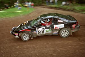Dennis Martin / Chris Plante Mitsubishi Eclipse GSX at the first hairpin on Colton Stock, SS5.