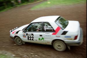 Jeff Field / Dave Weiman Dodge Shadow at the first hairpin on Colton Stock, SS5.