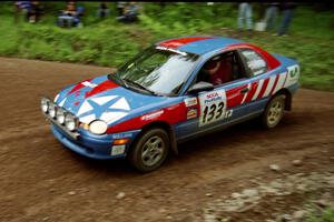Tom Young / Jim LeBeau Dodge Neon ACR at the first hairpin on Colton Stock, SS5.