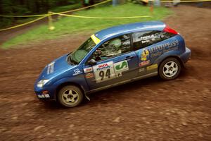Craig Peeper / Ian Bevan Ford Focus at the first hairpin on Colton Stock, SS5.
