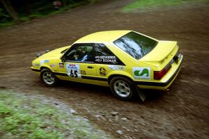 Don Rathgeber / D.J. Bodnar Ford Mustang at the first hairpin on Colton Stock, SS5.