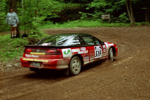 Scott Harvey, Jr. / Jeff Hribar Eagle Talon TSi at the first hairpin on Colton Stock, SS5.