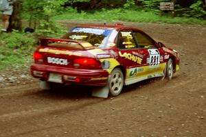 Pierre Bazinet / Dave Shindle Subaru Impreza 2.5RS at the first hairpin on Colton Stock, SS5.