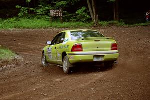 Brian Goss / Sarah Gardescu Dodge Neon at the first hairpin on Colton Stock, SS5.