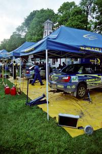 Prodrive Subaru WRX STis at Germania service.