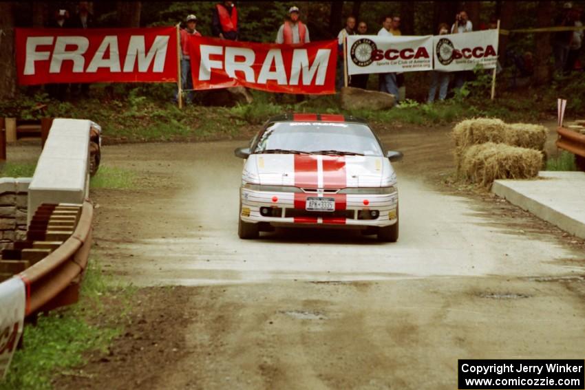 Bruce Perry / Phil Barnes Eagle Talon comes through the spectator area at Phasa, SS4.