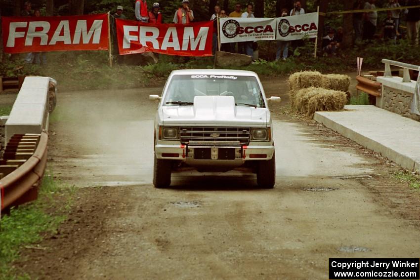 John Daubenmier / Stan Rosen Chevy S-10 comes through the spectator area at Phasa, SS4.