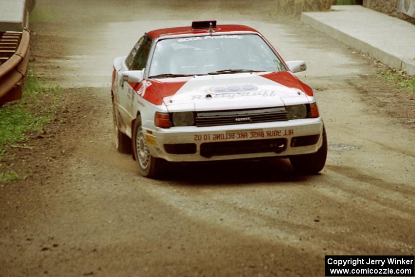 Jon Bogert / Daphne Bogert Toyota Celica All-Trac comes through the spectator area at Phasa, SS4.