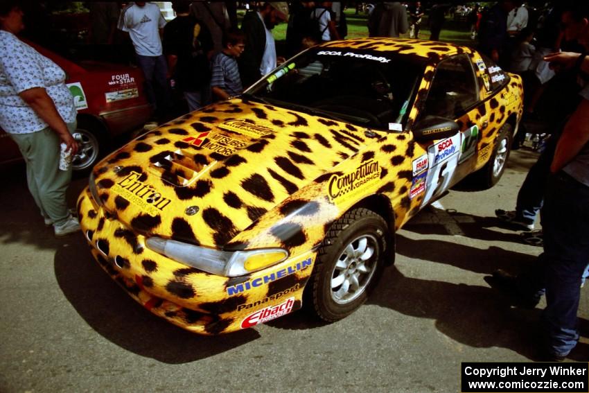 Doug Shepherd / Pete Gladysz Mitsubishi Eclipse at the mid-day service on the green in Wellsboro, PA.