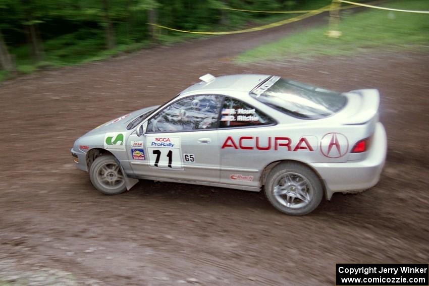 Bryan Hourt / Drew Ritchie Acura Integra GS-R at the first hairpin on Colton Stock, SS5.