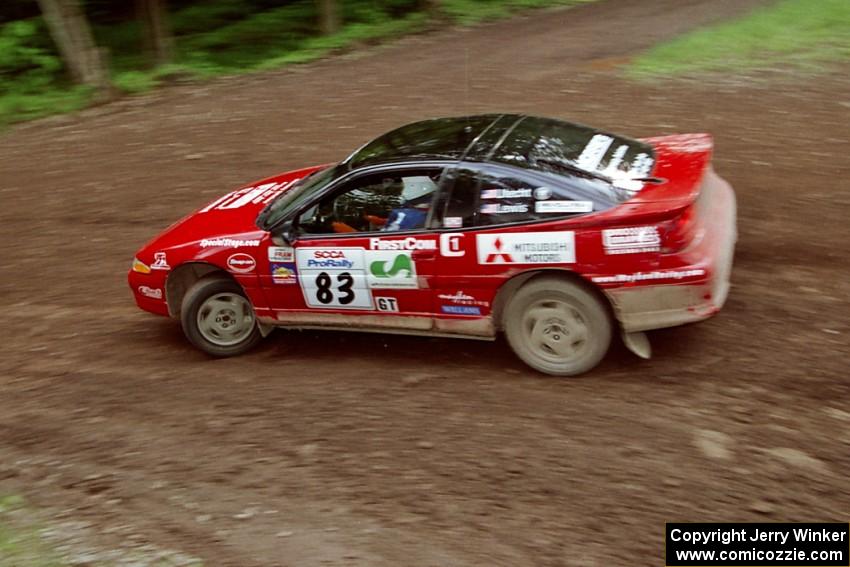 Mark Utecht / Brenda Lewis Mitsubishi Eclipse GSX at the first hairpin on Colton Stock, SS5.
