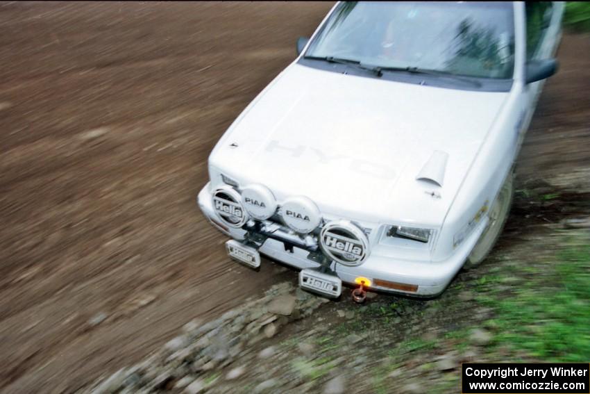 John Carrara / Philip Ho Dodge Shadow at the first hairpin on Colton Stock, SS5.