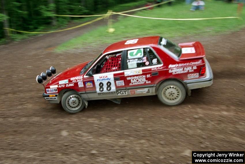 Don Taylor / John Bonneville Dodge Shelby CSX at the first hairpin on Colton Stock, SS5.