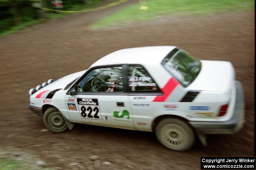 Jeff Field / Dave Weiman Dodge Shadow at the first hairpin on Colton Stock, SS5.