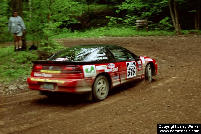 Scott Harvey, Jr. / Jeff Hribar Eagle Talon TSi at the first hairpin on Colton Stock, SS5.