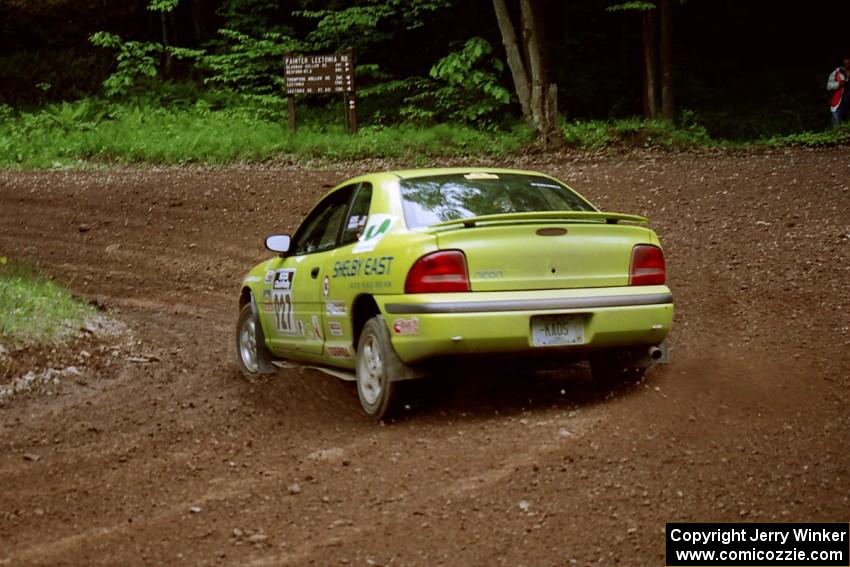 Brian Goss / Sarah Gardescu Dodge Neon at the first hairpin on Colton Stock, SS5.