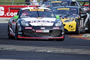 Jack Baldwin's Porsche Cayman, Lou Gigliotti's Aston Martin Vantage GT4 and Michael Cooper's Chevy Camaro Z28