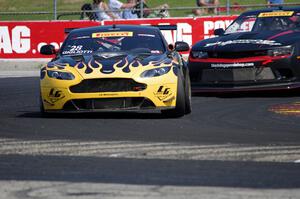 Lou Gigliotti's Aston Martin Vantage GT4 and Michael Cooper's Chevy Camaro Z28