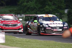 Jack Baldwin's Porsche Cayman and Mark Wilkins' Kia Optima