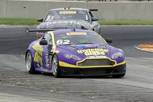 Mark Klenin's Aston Martin Vantage GT4  and Dan Martinson's Ford Mustang Boss 302