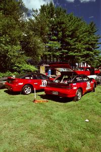 Shane Mitchell / Paul Donnelly Eagle Talon and Brendan Cunningham / Paul McClean Eagle Talon TSi prior to the start of the event