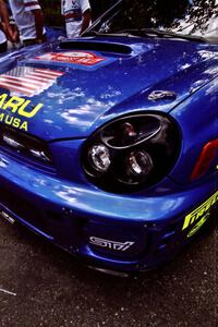 Mark Lovell / Steve Turvey Subaru WRX STi prior to the start of the event.