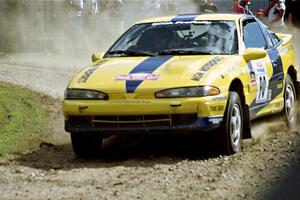 Lauchlin O'Sullivan / John Dillon Mitsubishi Eclipse at the finish of SS1, Mexico Rec.