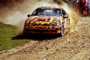 Doug Shepherd / Pete Gladysz Mitsubishi Eclipse at the finish of SS1, Mexico Rec.