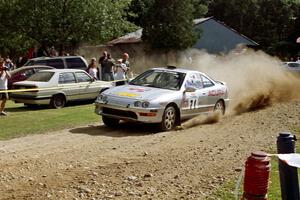 Bryan Hourt / Drew Ritchie Acura Integra GS-R at the finish of SS1, Mexico Rec.